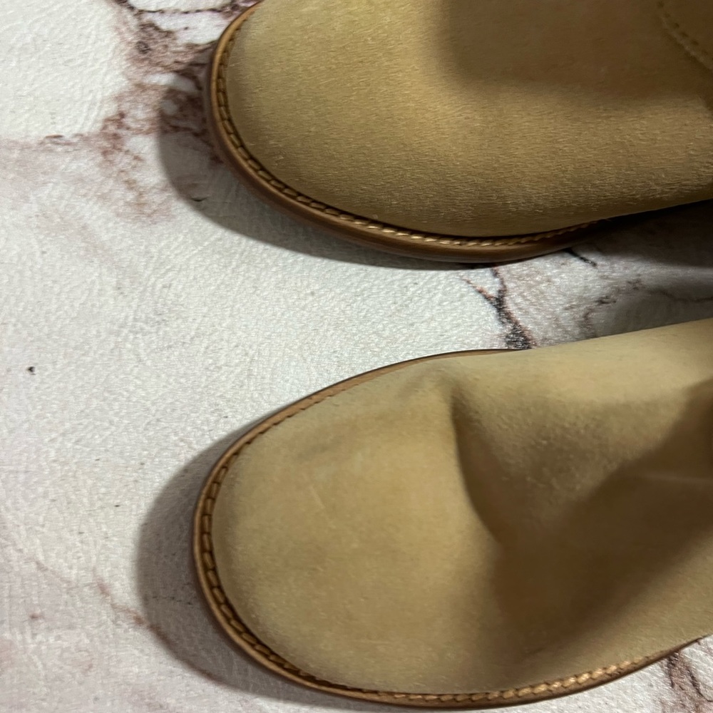 Musse and Cloud Tan Leather Pull On Ankle Boots Buckle Detail Size 10 - Picture 2 of 6